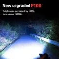 High Power Led Flashlight Rechargeable Super Bright Searchlight Waterproof Hand Lantern Outdoor Portable Work Light Light Weight - Image 2