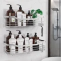 Bathroom Shower Organizer Shower Shelf Adhesive Stainless Steel Shelves Bathroom Storage No Drilling Wall Mounted Shower Rack - Image 3