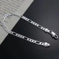 Charm 925 Sterling Silver Bracelets for Women Simple Fine 4MM Chain Fashion Wedding Party Christmas Gifts Jewelry - Image 2