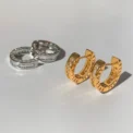 925 Sterling Silver Zircon Round Hoop Earrings for Women Party Minimalist Light Luxury Fashion Jewelry Trendy Accessories - Image 3