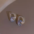 Korea New Design Fashion Jewelry Luxury Shiny AAA Zircon Letter D Earrings Elegant Women's Prom Party Accessories - Image 2
