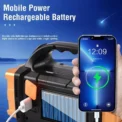 Portable Powerful USB Rechargeable Flashlight Solar LED Light With COB Work Light 4 Gear Charge Mobile Phone Camping Lamp - Image 3