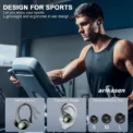 Headphones Bluetooth 5.3 Wireless Bass Stereo Over Ear Earbuds ENC Noise Cancelling Mic with Earhooks 48H Playback LED Display - Image 2