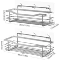 Bathroom Shower Organizer Shower Shelf Adhesive Stainless Steel Shelves Bathroom Storage No Drilling Wall Mounted Shower Rack - Image 2