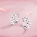New 925 Sterling Silver Earrings Small Flower Round Earrings Female Charm Jewelry Gift - Image 3