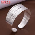 925 Sterling silver high-quality for women lady chain open cute bangle bracelet earrings ring fashion jewelry Sets - Image 4