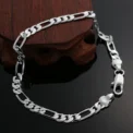 Charm 925 Sterling Silver Bracelets for Women Simple Fine 4MM Chain Fashion Wedding Party Christmas Gifts Jewelry - Image 4