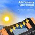 Portable Powerful USB Rechargeable Flashlight Solar LED Light With COB Work Light 4 Gear Charge Mobile Phone Camping Lamp - Image 2