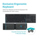 Folding Bluetooth Keyboard For IPAD Mobile Tablet Notebook Portable Office Mini Wireless Keyboard Storage Three Systems Universa - Image 2