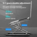 Laptop Stand For Macbook Folding Adjustable Aluminum Computer Pc Tablet Stand Notebook Tablelaptop Holder Heat Dissipation - Image 3