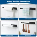 Stainless Steel Non-perforated Shelf Paper Towel Rack Kitchen Cling Film Storage Rack Wall-mounted Bathroom Roll Paper Rack - Image 2