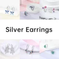 925 Sterling Silver Butterfly Zircon Earrings Rose Flower Stud Heart Print Animal Earrings Fashion For Women Gift Jewelry - Image 5