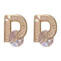 Korea New Design Fashion Jewelry Luxury Shiny AAA Zircon Letter D Earrings Elegant Women's Prom Party Accessories - Image 6