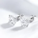 Smyoue Each 0.2-2CT GRA Certified Moissanite Stud Earrings for Women 4 Claw Sparkling Wedding Party Jewelry Sterling Silver S925 - Image 3