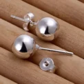 fashion 8mm Beads popular product women charm 925 sterling silver wedding Earring stud lady cute Jewelry - Image 4