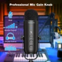 Professional USB Streaming Podcast PC Microphone Studio Cardioid Condenser Mic Kit with Boom Arm For Recording YouTube - Image 5