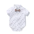 Hot Baby Boy Clothing Suit Newborn Handsome Romper Bow Set Birthday Festival Gift Jumpsuit Hat Toddler Boys Wedding Outfit Dress - Image 3