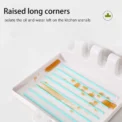 Kitchen Spoon Holders Fork Spatula Rack Shelf Organizer Plastic Spoon Rest Chopsticks Holder Non-slip Spoons Pad Kitchen Utensil - Image 5