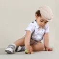 Hot Baby Boy Clothing Suit Newborn Handsome Romper Bow Set Birthday Festival Gift Jumpsuit Hat Toddler Boys Wedding Outfit Dress - Image 2