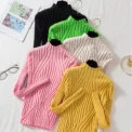 AOSSVIAO 2025 Knitted Women high neck Sweater Pullovers Turtleneck Autumn Winter Basic Women Sweaters Slim Fit Black - - Image 2