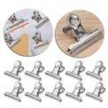 10Pcs/Set Metal Grip Clip Food Sealer Bag Clamp Paper Document Ticket Binder Clips for Kitchen Home Office Use
