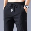 Summer Large Size Men's Pants Ice Silk Thin Breathable Casual Pants Sports Versatile Trousers Slimming You And Smoothing Your Si