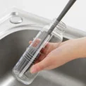 Silicone Milk Bottle Brush Cup Scrubber Glass Cleaner Kitchen Cleaning Tool Long Handle Drink Bottle Glass Cup Cleaning Brush - Image 4