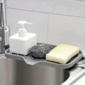 Sink Silicone Tray With drain Soap Sponge Storage Holder Countertop Sink Scrubber Brush Soap Storage Rack Kitchen Organizer - Image 2