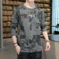 Men's Long Sleeve Pure Cotton T-Shirt Plus Size Autumn Collection Crew Neck Top Base Layer Inner Wear Outerwear - Image 4
