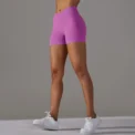Seamless Sports Shorts Cross High Waist Fitness Leggings Shorts Gym Scrunch Butt Shorts Women Squats Running Workout Shorts - - Image 3