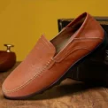 Men's Trendy Slip On Solid Colour Penny Loafer Shoes Comfy Non Slip Loafer Shoes - Image 2