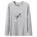 Men's Long Sleeve T-Shirt New Spring Autumn Trendy Base Layer Top Loose Fit Sweatshirt For Casual Wear - Image 3