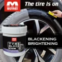 Tire Blackening Coating Wax - Hydrating Luster and Protection, Anti-Aging Tire Care Coating with Sponge Applicator