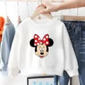 Spring/autumn Baby Girl Minnie Sweatshirt Loose Long Sleeve Tops Fashion Cartoon Disney Children Hoodies Crewneck Pullovers - Image 3