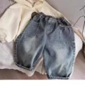 Childrens Spring and Autumn New Casual Pants for Small and Medium Sized Children Side Pocket Grinding White Boys Jeans - Image 3