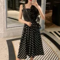 Women's Dresses 2025 Summer Fashion Loose None Sleeve Polka Dot Shoulder Plus Size Casual Dress Sexy Dresses - Image 4