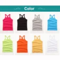 Hot Summer Cotton Girls Vest Sleeveless Solid Color T-shirts Tees Kids Children Tops Baby Girl Casual Clothes Tshirt 2-12 Years - Image 2