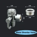 New Handheld Faucet Diverter Valve Shower Head For Home Bathroom Kitchen Faucet Adapter Set Adjustable Diverter Valve Faucet - Image 5