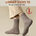 3 Winter Warm Thick Towel bottom Man Socks Wool Male Socks Slipper Socks Merino Wool Socks Against Cold Snow Socks 39-44 - - Image 6