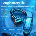 Wireless Bluetooth Headset Single Ear Earplugs Ultra Long Battery Life Business Earphones Mobile Phone Headphones Earbuds Mono - Image 4