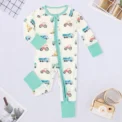 Winter Newborn Infant Baby Boys Romper Bear Print Long Sleeve Button Up Front Rompers Kids Onepiece Soft Fashion Baby Clothing - Image 5