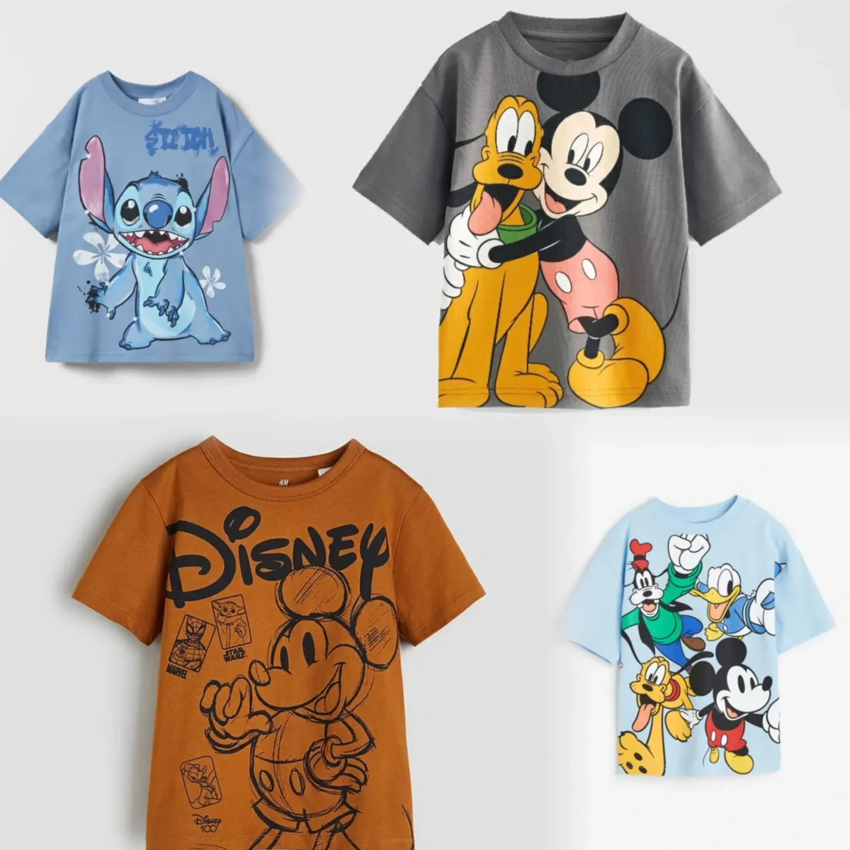 Printed Cartoon Mickey T-shirt Summer Clothing Loose Fashion Children's Wear Tops Tees Short Sleeved Kids Boy Clothes Tshirts - Image 1