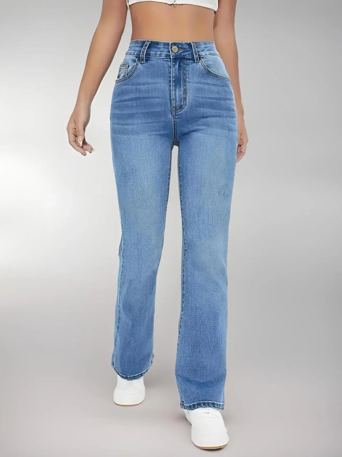 New women's hot jeans slimming  style casual versatile high waist washed Denim trousers for women - Image 4