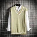 Style Spring Autumn Men's Sweatvest Loose Fit Casual reppy V-Neck Vest Nylon Material CASUAL Scene - Image 4
