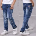 Kids Boys Jeans Fashion Clothes Classic Pants Denim Clothing Children Baby Boy Casual Bowboy Long Trousers 5-13Y