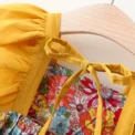 New Summer Girls Little Flying Sleeve Dress Small Floral Hollow Bow After Dew Baby Dress + Hat (0-3 Years Old Girls) - Image 6