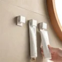 1-100pcs Punch-free Toothbrush Holder Wall-mounted Toothpaste Holder Storage Rack Holders Organizer Bathroom Accessories - Image 5