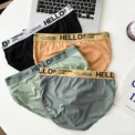 3Pcs Men's Underpants Breathable L-5XL Large Size Panties Briefs Men Underwears Soft Men Panties Sports Personality Boxers ﻿ - - Image 2