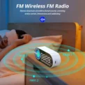 Quiet Wireless Bluetooth Speaker Alarm Clock RGB TWS USB LED Mirror Digital Clock FM Large Display Living Room Office Decoration - Image 4