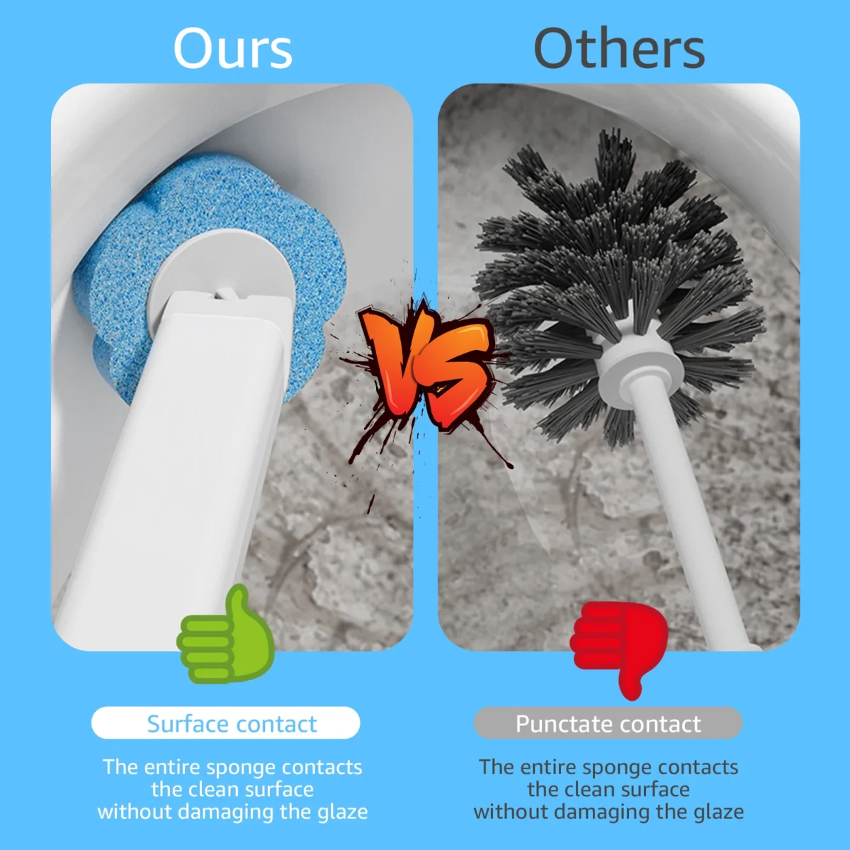 18/24Pcs New Disposable Toilet Brush Clean Tool Bathroom Cleaning Sponge Brush With Replacement Head Cleaning Kit Wc Accessories - Image 3